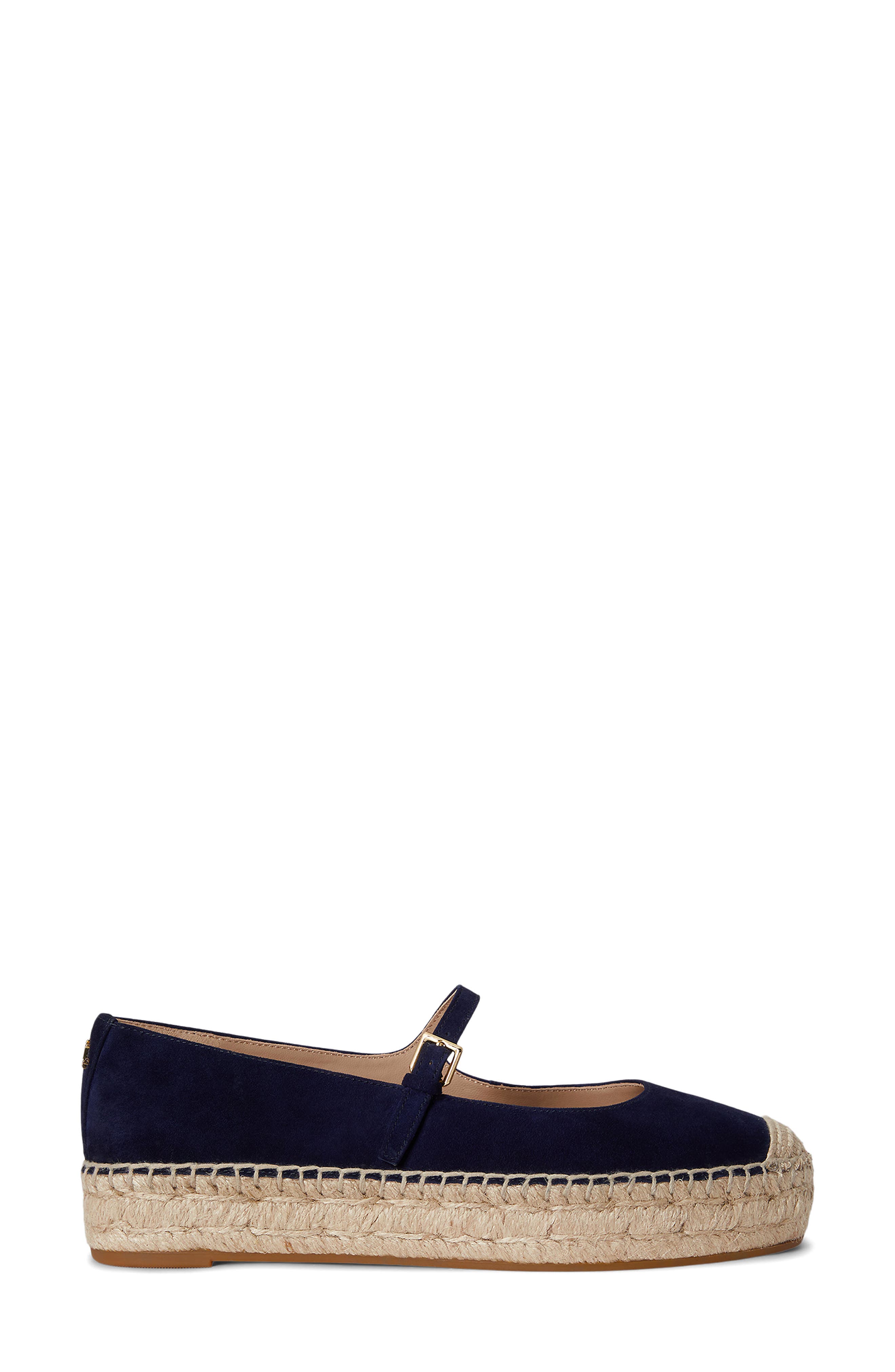Ralph Lauren Luize Mary Jane Platform Espadrille, Alternate, color, Refined Navy