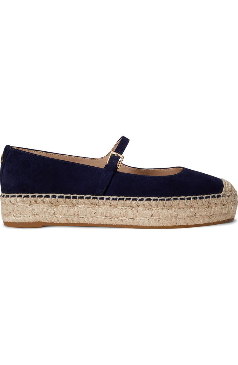 Ralph Lauren Luize Mary Jane Platform Espadrille, Alternate, color, Refined Navy