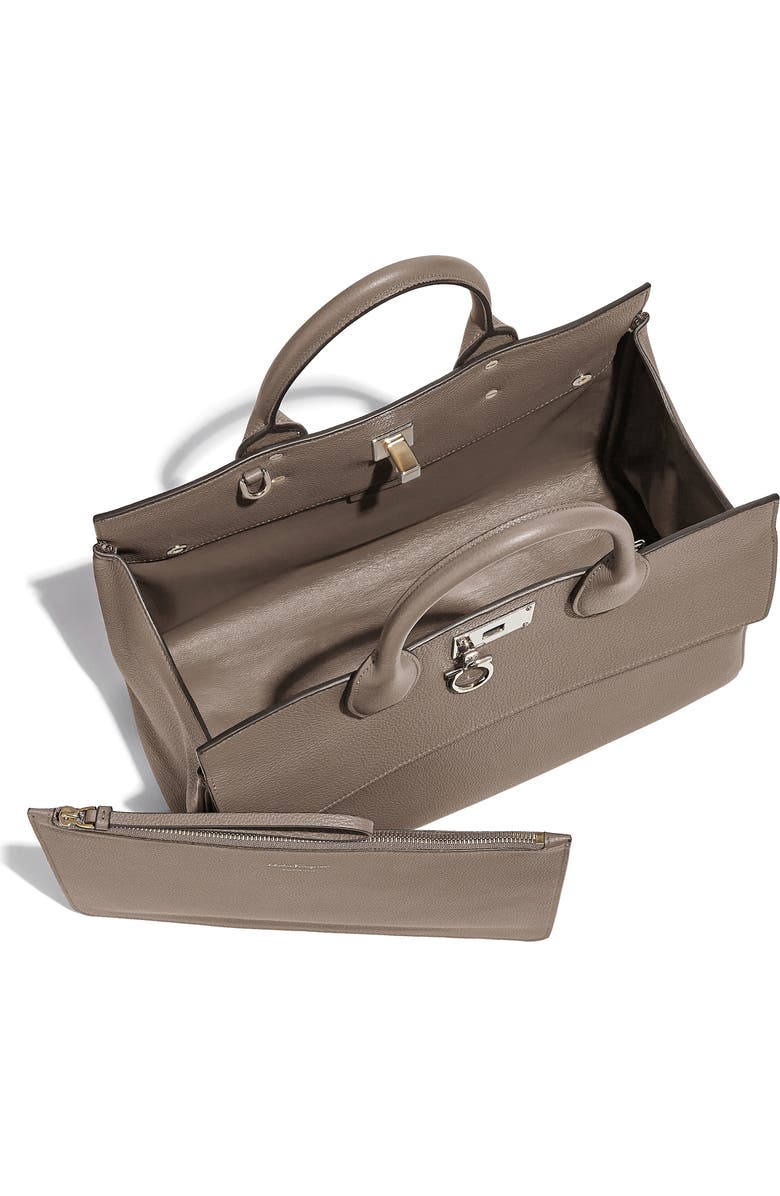 FERRAGAMO Salvatore Ferragamo The Studio Leather Top Handle Bag, Alternate, color,