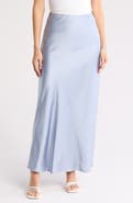 Renee C Satin A-Line Skirt