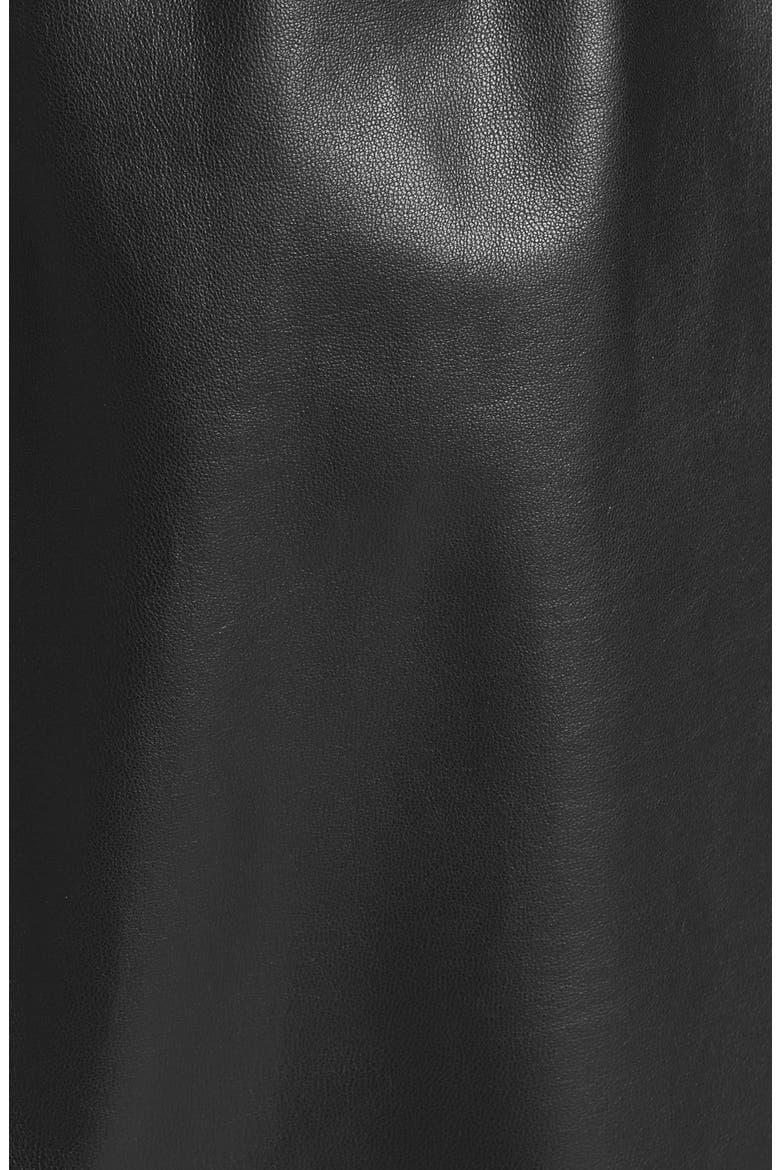 'Gelsey Prud' Leather Skirt, Alternate, color, BLACK