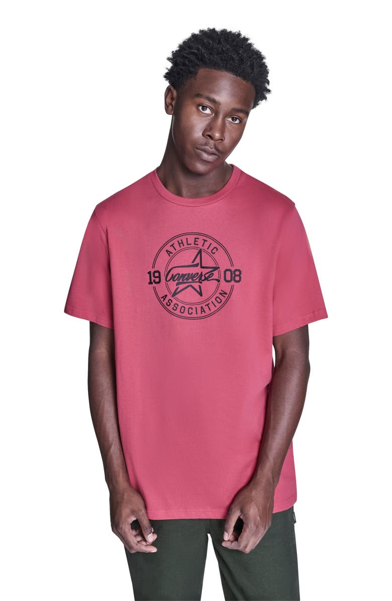 Converse Star Script Tee, Alternate, color, Rose Cherry