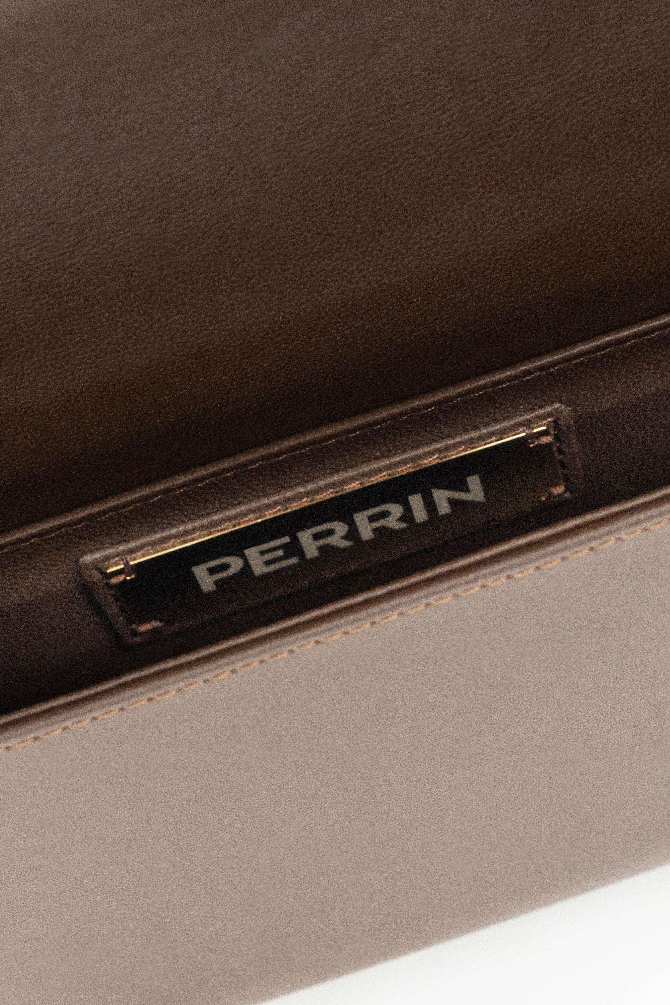 PERRIN PARIS Duelle Clutch, Alternate, color, Sepia