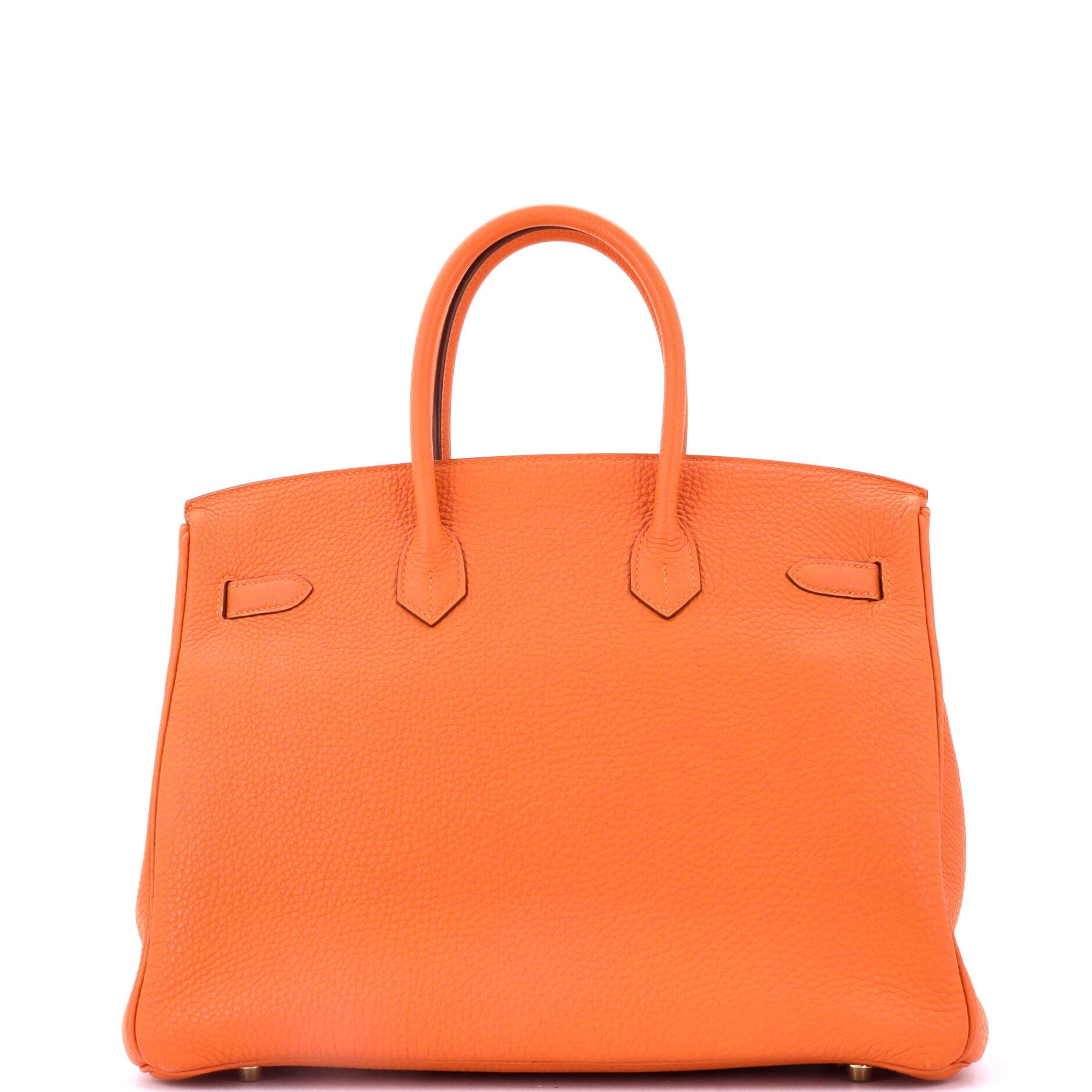 Pre-Owned Hermes Birkin Handbag Orange Togo with Gold Hardware 35, Alternate, color, 