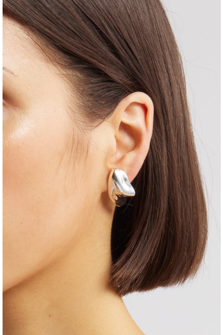 Portia Earrings, Alternate, color, HIGH POLISH SILVER