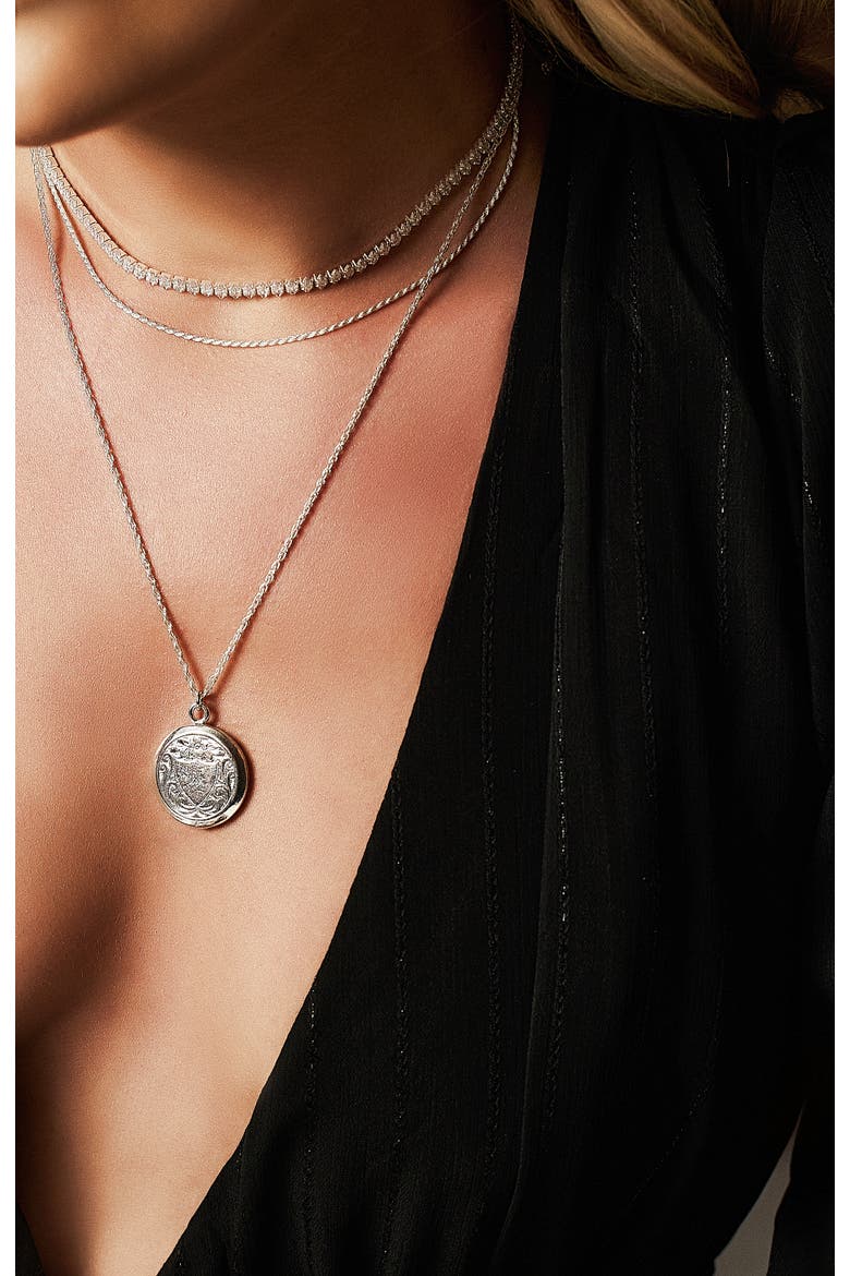 Anna Necklace, Alternate, color, Silver