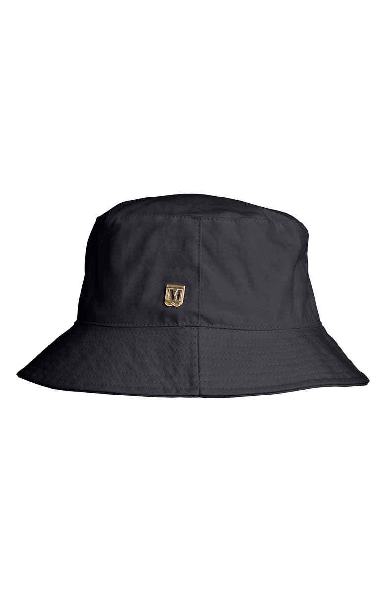 Bruno Magli Canvas Bucket Hat, Alternate, color, Black