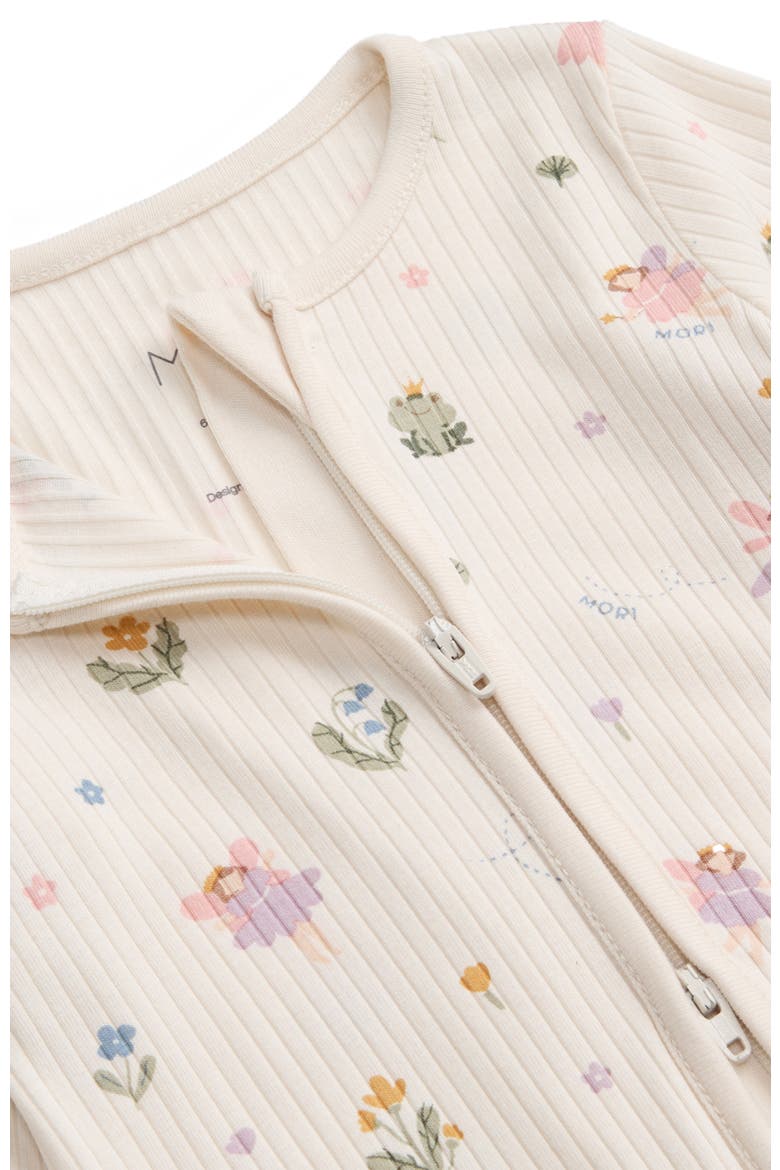 Ribbed Two Way Zip-Up Romper, Alternate, color, Gardenia & Fairy Orchard