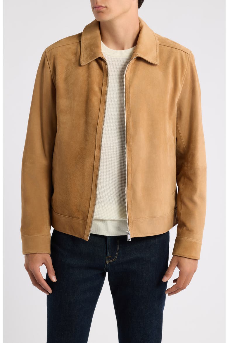 Malbano Leather Jacket, Main, color, MEDIUM BEIGE