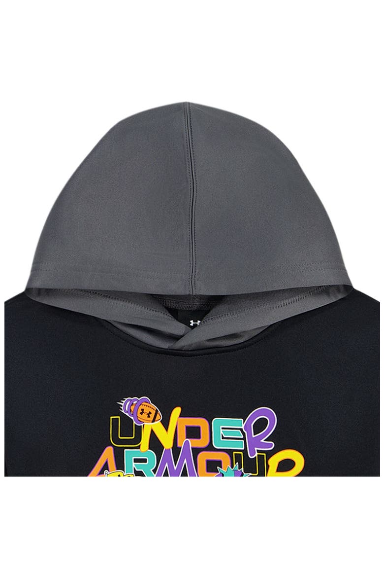Kids' Retro Hoodie & Joggers Set, Alternate, color, BLACK