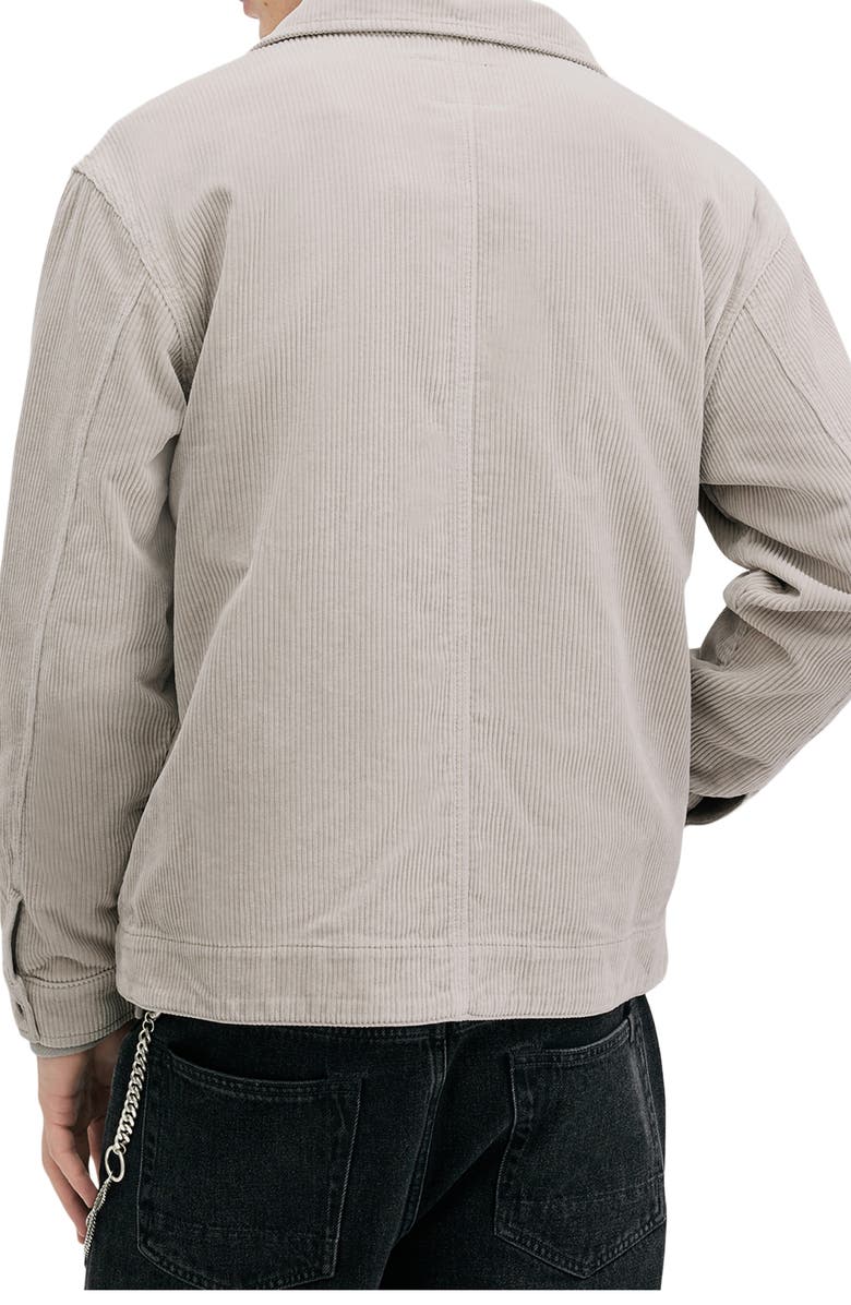 AllSaints Castleford Corduroy Overshirt, Alternate, color, March Grey