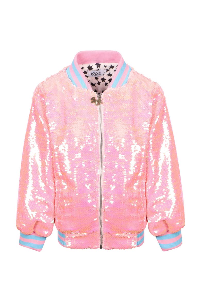 Pretty in Pink Unicorn Sequin Bomber, Alternate, color, Pink