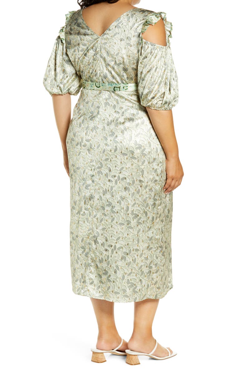 Never Fully Dressed Marble Print Cold Shoulder Dress, Alternate, color, 