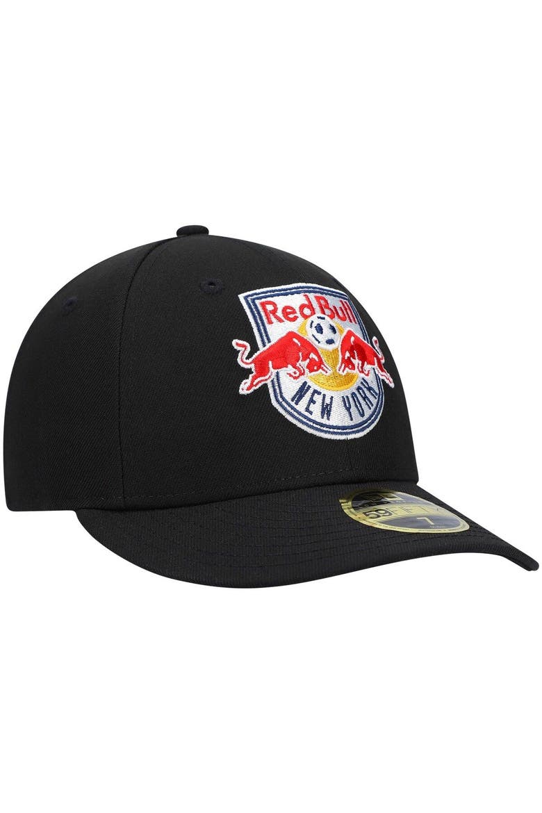 Men's New Era Black New York Red Bulls Primary Logo Low Profile 59FIFTY Fitted Hat, Alternate, color, Black