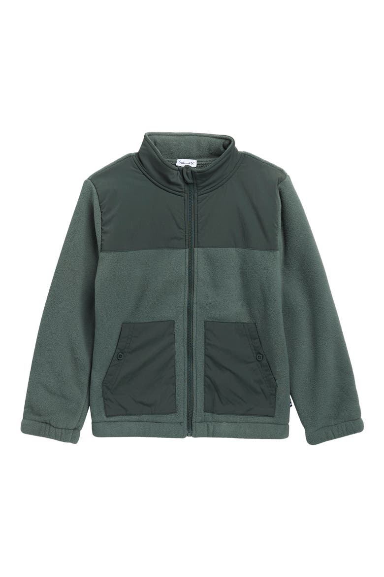 Kids' Fleece Zip Jacket, Main, color, DEEP FOREST