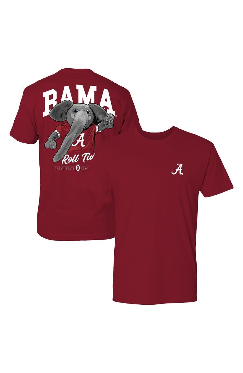 GREAT STATE CLOTHING Men's Crimson Alabama Crimson Tide Rally Mascot T-Shirt, Main, color, Crimson