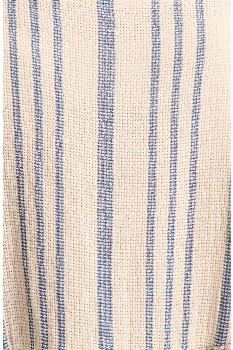 Stripe Tie Shoulder Cotton Cover-Up Dress, Alternate, color, BEIGE/ BLUE STRIPE