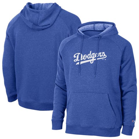 Men's Champion Royal Los Angeles Dodgers Triumph Tri-Blend Raglan Hoodie