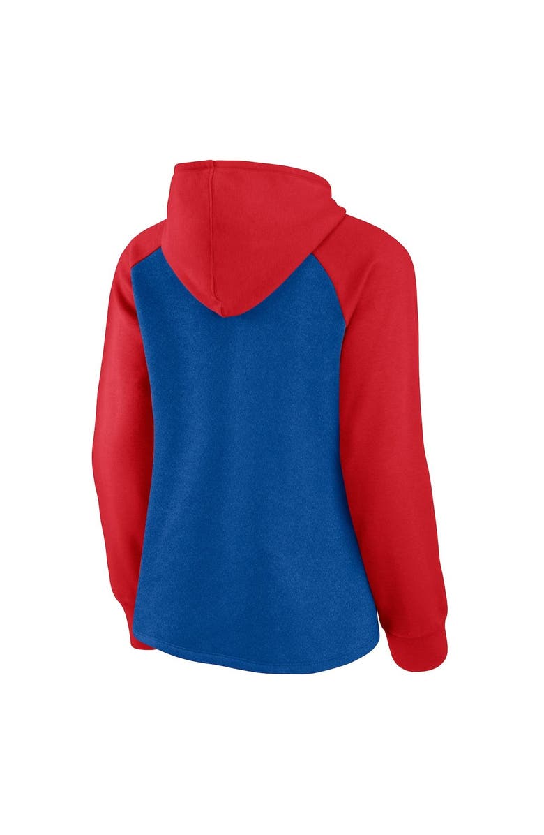 FANATICS Women's Fanatics Branded Royal/Red Chicago Cubs Recharged Raglan Pullover Hoodie, Alternate, color, Red
