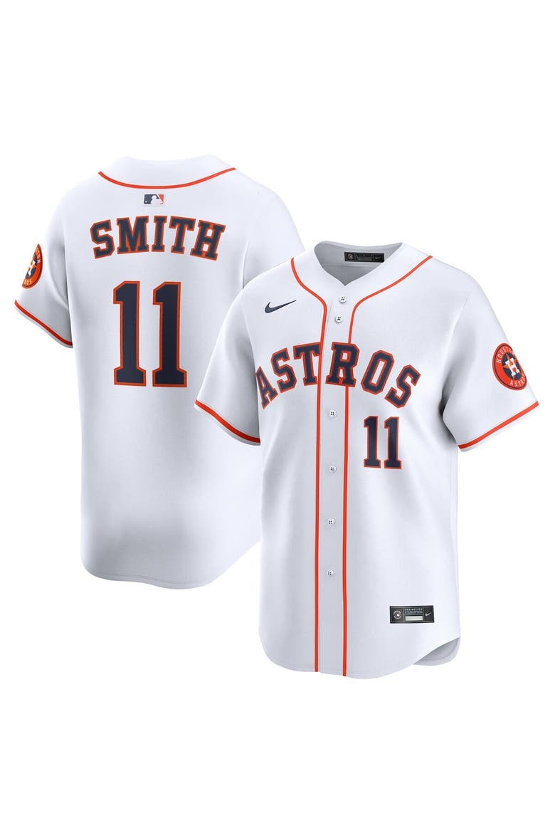 Men's Nike Cam Smith #11 White Houston Astros Home Limited Player Jersey, Main, color, White