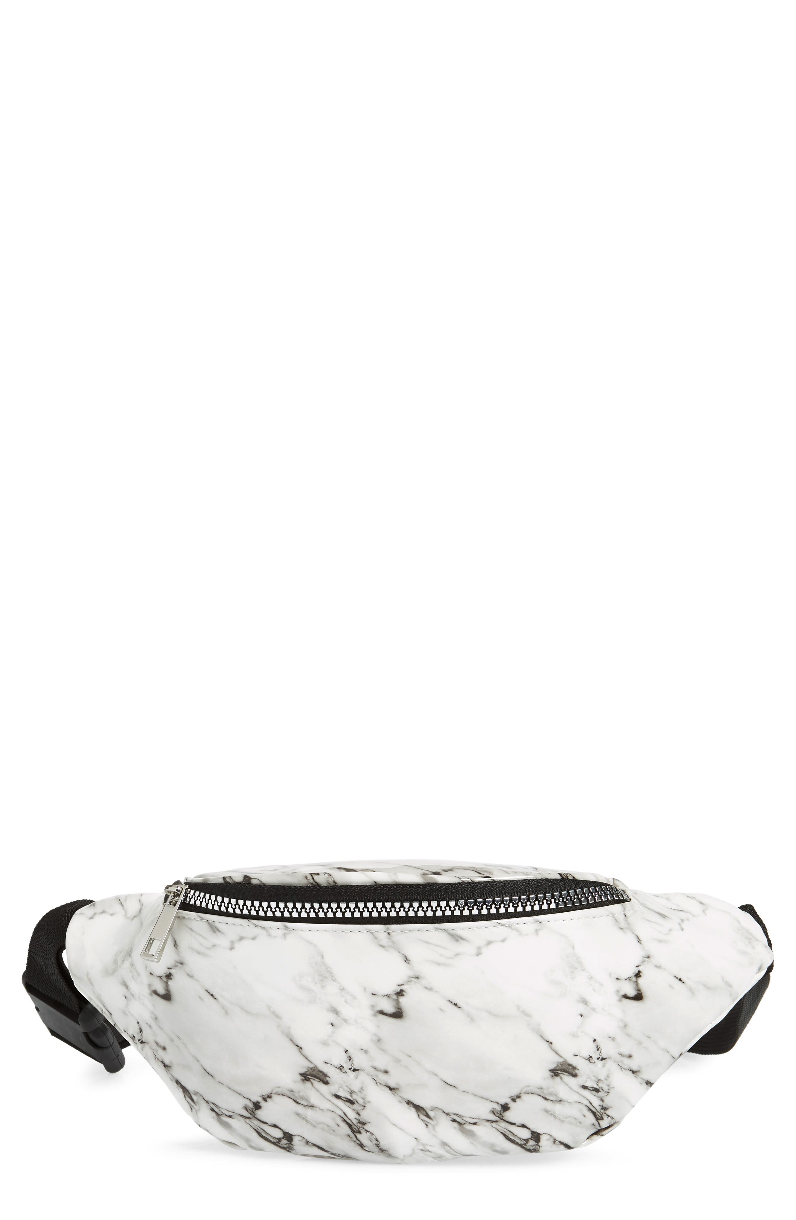 Jane & Berry Marble Print Belt Bag, Main, color, 