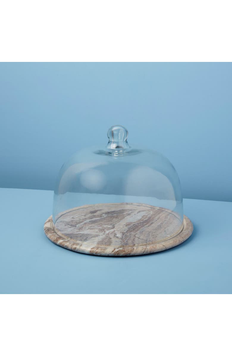 Be Home Waterfall Marble Glass Cloche, Alternate, color, Clear