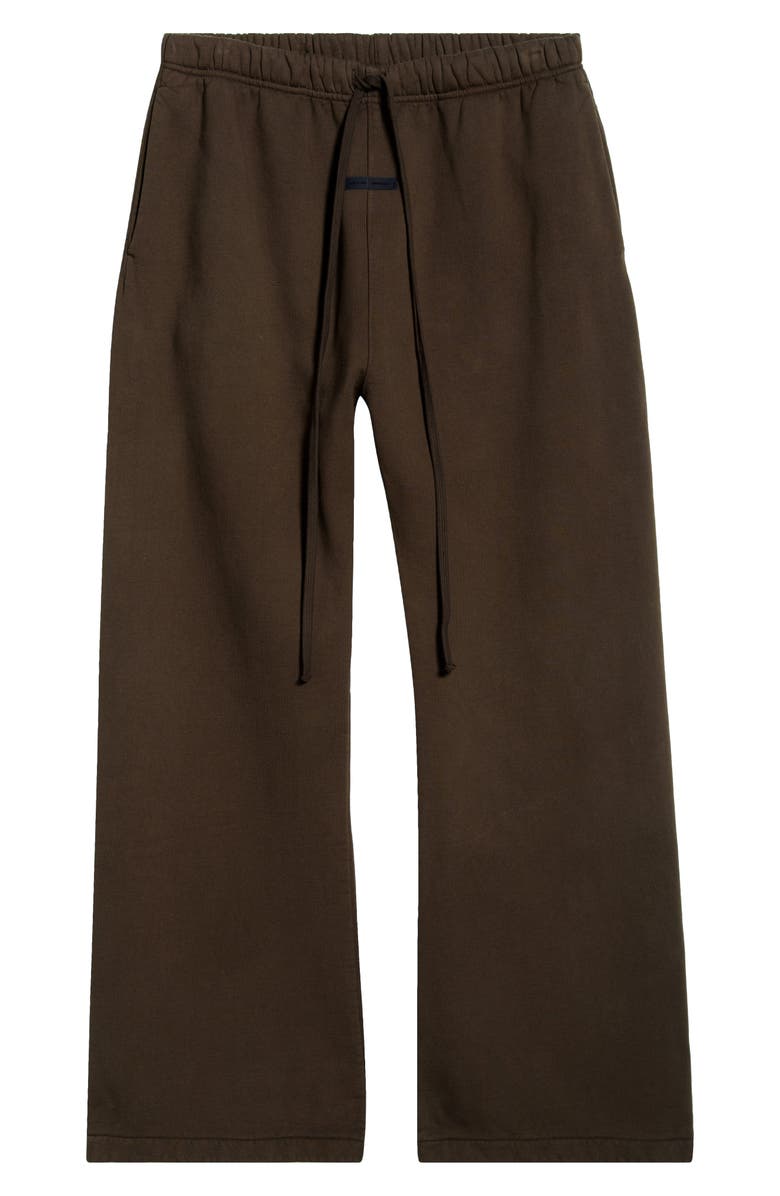 Fear of God Essentials Cotton Fleece Flare Sweatpants, Main, color, Brown