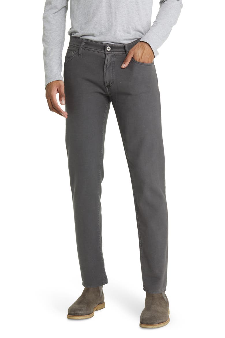 Comfort Terry Five-Pocket Tailored Fit Pants, Main, color, STEEL