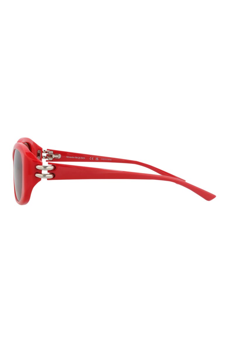 54mm Oval Sunglasses, Alternate, color, RED RED BROWN