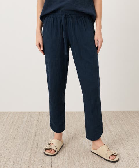 Organic Cotton Coastal Double Gauze Tapered Pull-On Pant