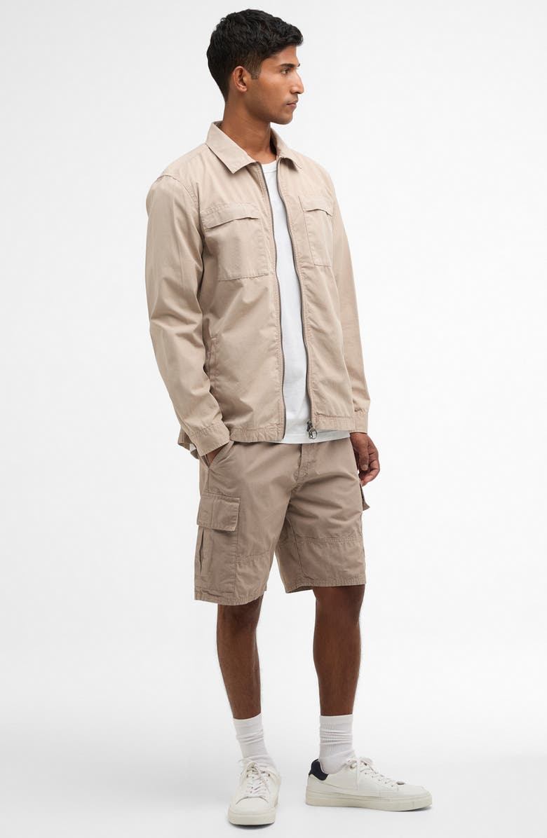 Barbour Glendale Zip Overshirt, Alternate, color, Concrete