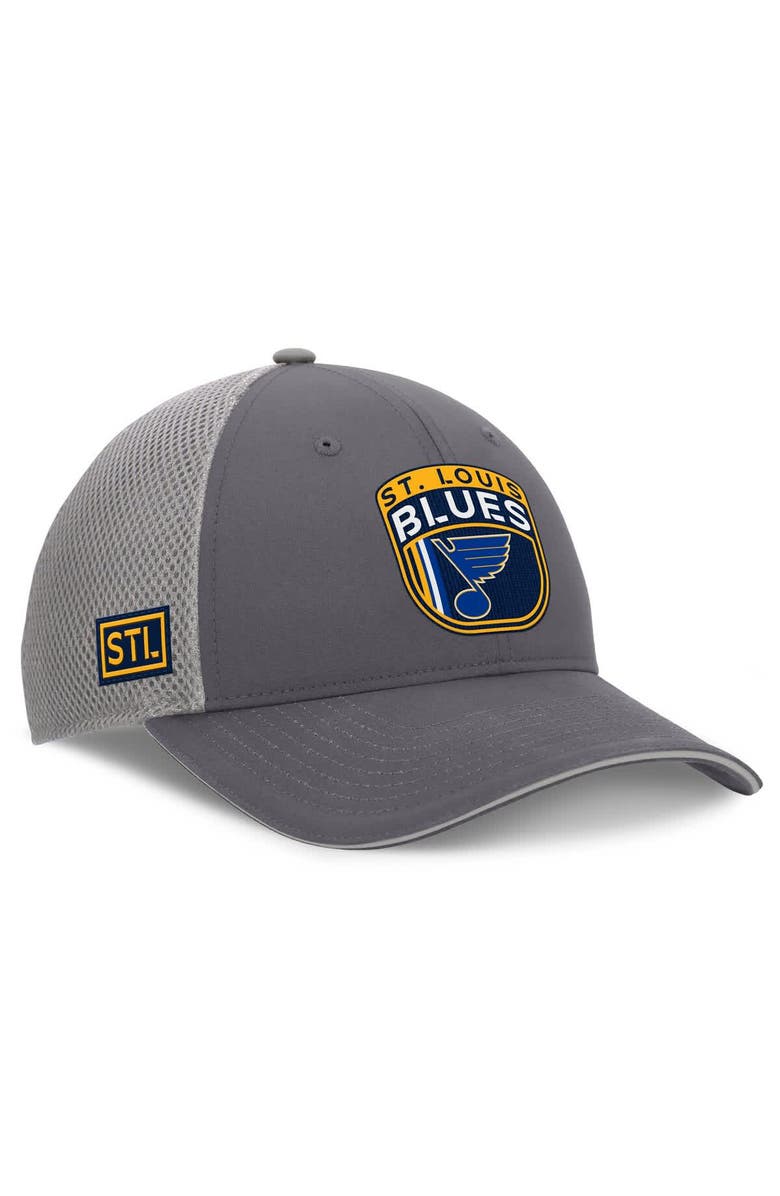 FANATICS Men's Fanatics Gray St. Louis Blues Authentic Pro Home Ice Trucker Adjustable Hat, Main, color, Gray