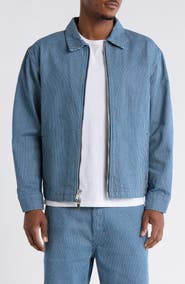 PacSun Initial Stripe Denim Chore Jacket