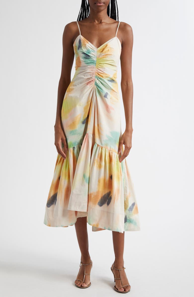 A.L.C. Lindsey Floral Print A-Line Dress, Main, color, Floral Multi