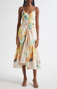 A.L.C. Lindsey Floral Print A-Line Dress
