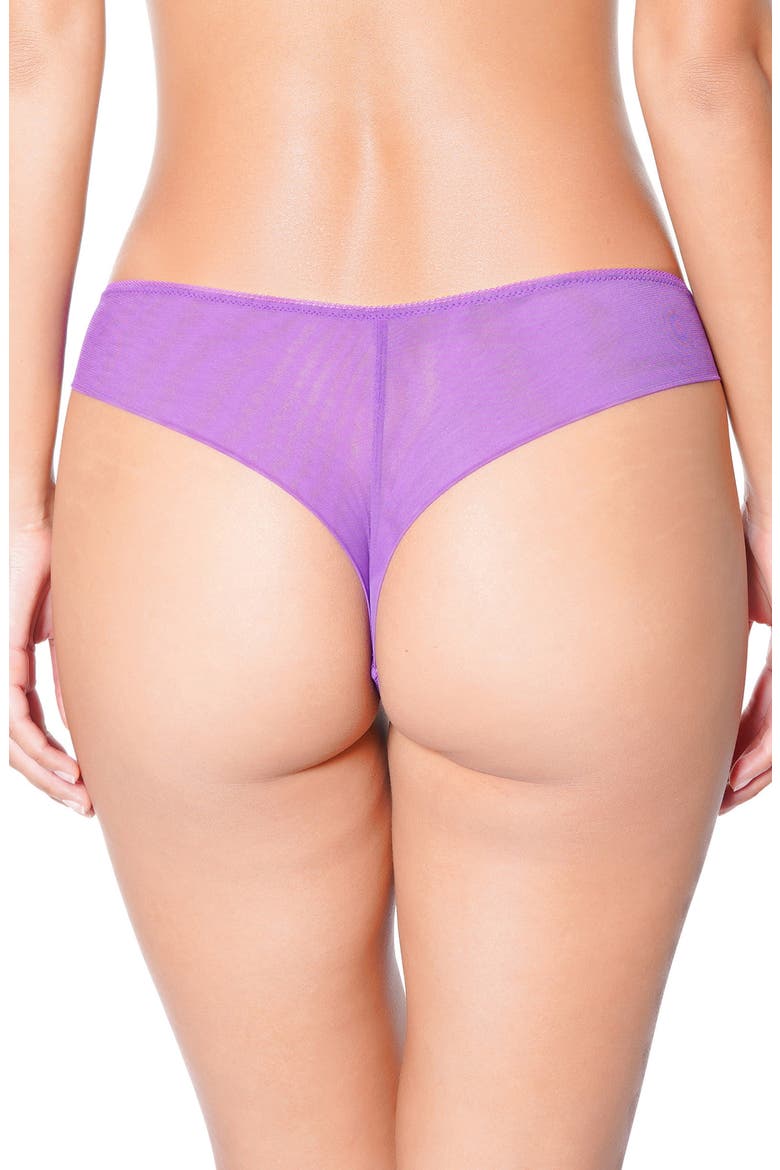 Symphonie Lace Tanga, Alternate, color, PURPLE