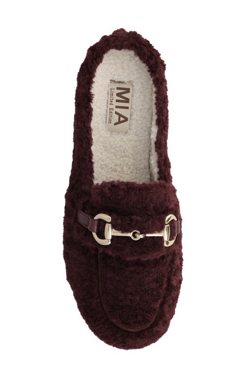 Mia Cocoa Faux Shearling Slipper In Black
