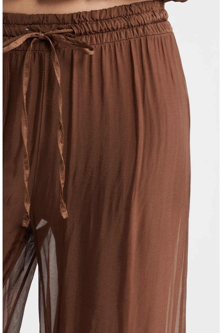 Strada Wide Leg Drawstring Pants, Alternate, color, CHOCOLATE