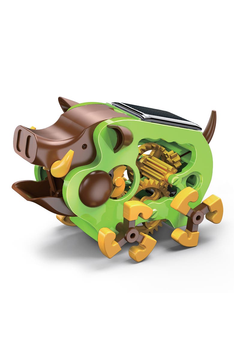 Tusk Wild Boar Solar Robot Crawler, Alternate, color, Multicolored