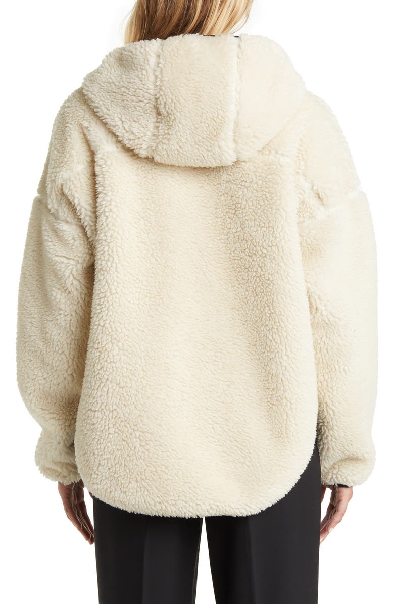 PHILIPP PLEIN Hooded Faux Shearling Jacket, Alternate, color, 