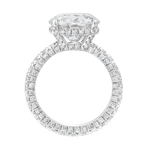 Luvmyjewelry Laryssa 14k Gold Round Lab Grown Diamond Hidden Halo Engagement Ring In Metallic