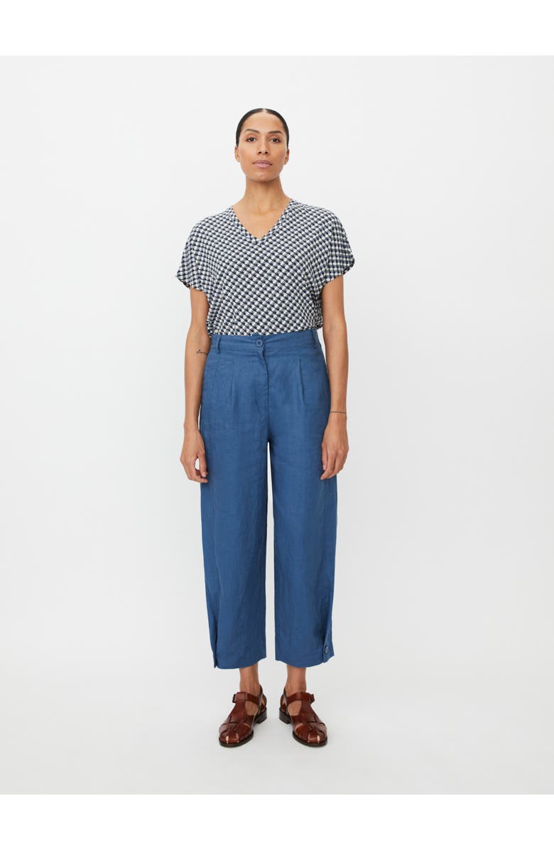 Masai Copenhagen MaPunna Cropped Linen Pants, Alternate, color, Ensign Blue