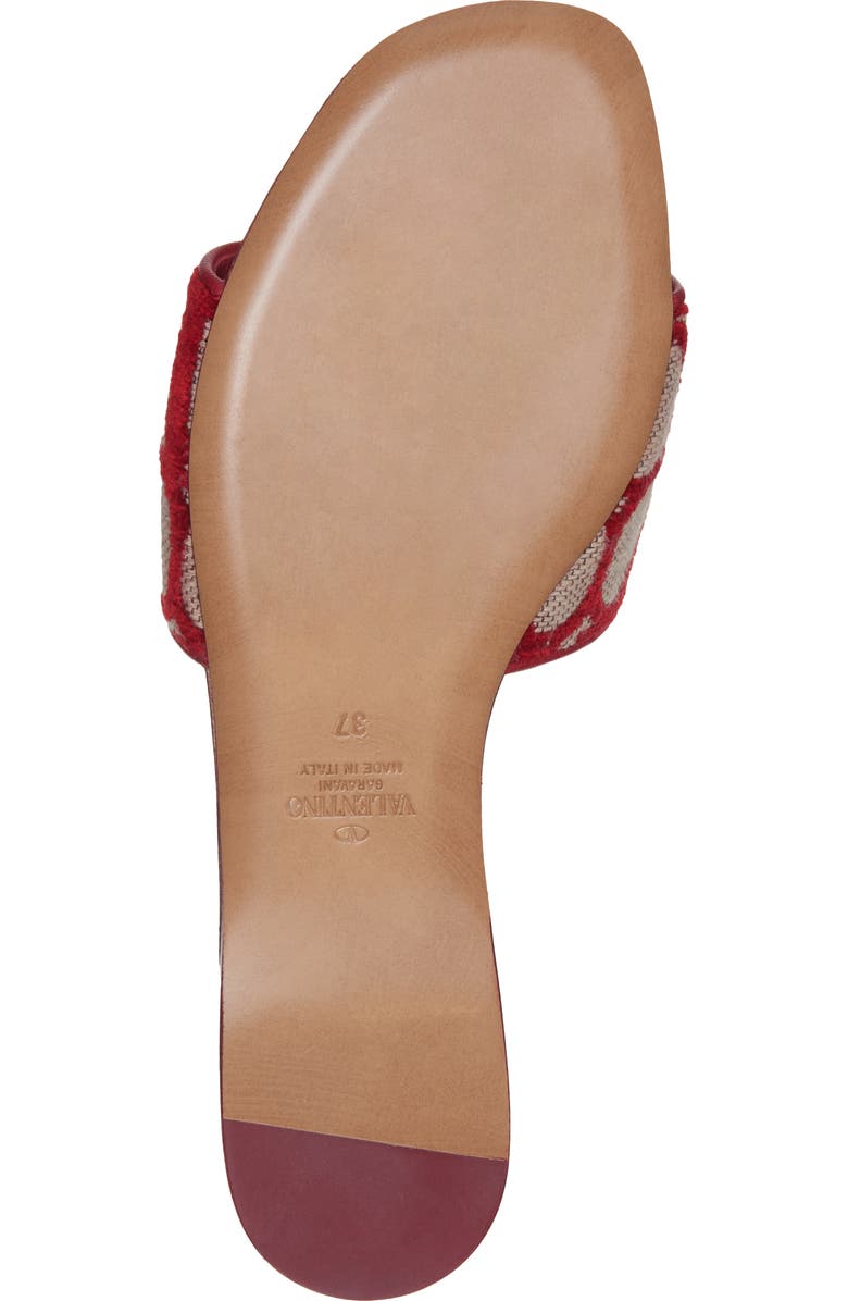 Valentino Garavani VLOGO Canvas Slide Sandal, Alternate, color,