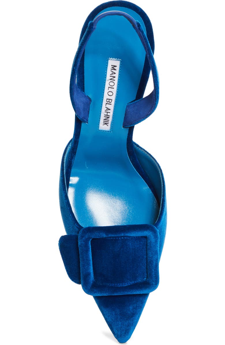 Manolo Blahnik Maysli Buckle Slingback Pointed Toe Pump, Alternate, color,