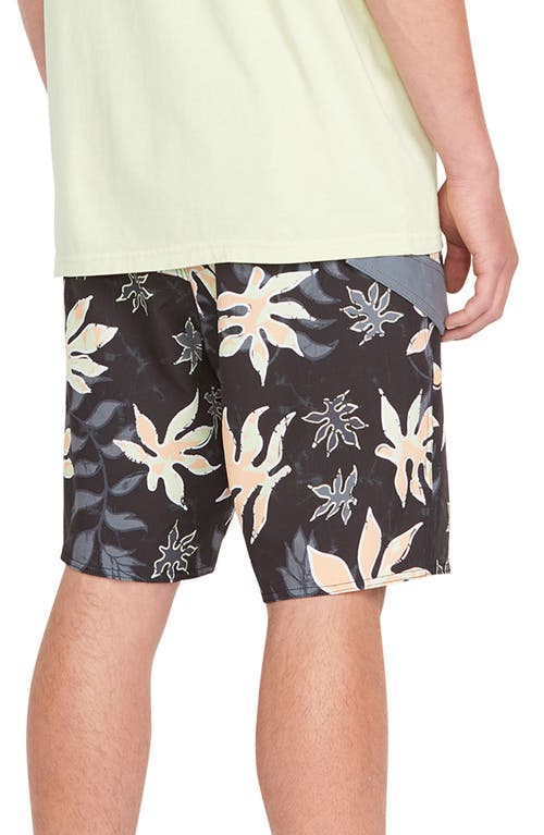 Volcom Floral Motion Mod-tech Board Shorts In Black