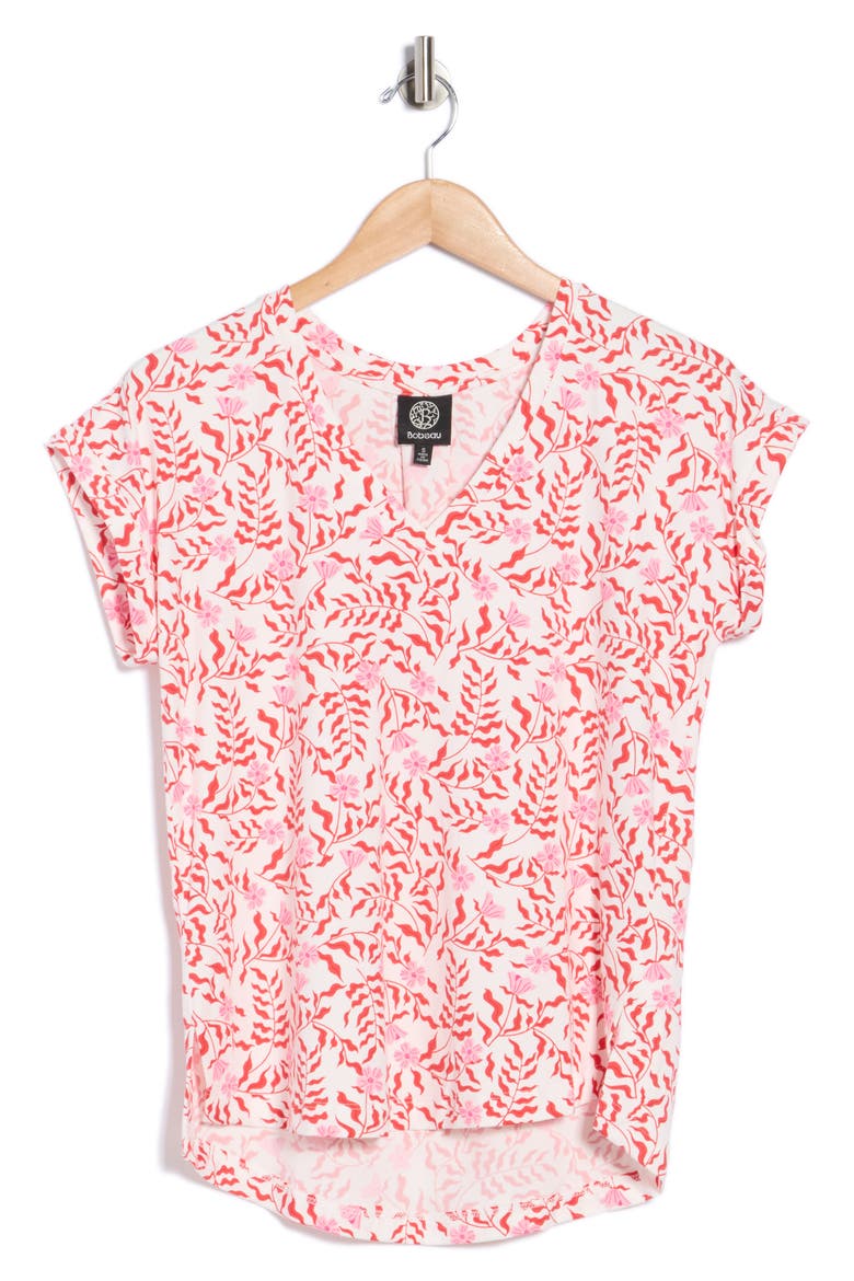 Print Butter Top, Alternate, color, CAYENNE RED
