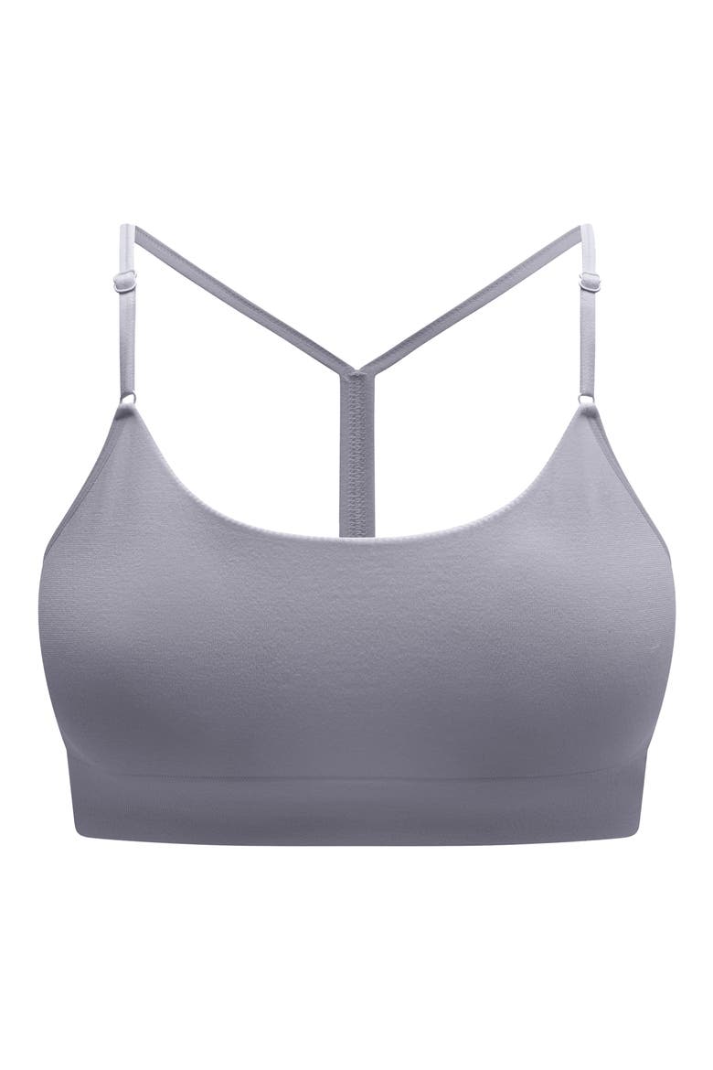 Seamless Stretch Cotton Blend Wireless Bralette, Alternate, color, BLUE GRANITE
