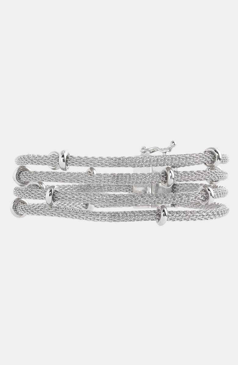 Anne Klein Multi Row Mesh Bracelet, Main, color,