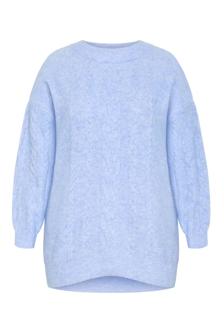 Claudia Cable Stitch Sweater, Alternate, color, SKY BLUE