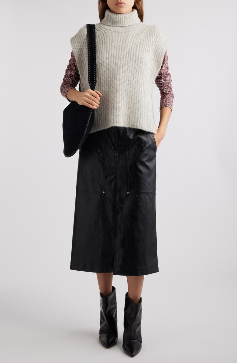 Isabel Marant Étoile Megan Cap Sleeve Alpaca Blend Tunic Sweater, Alternate, color,